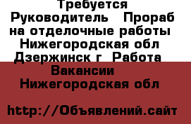 Требуется Руководитель - Прораб на отделочные работы - Нижегородская обл., Дзержинск г. Работа » Вакансии   . Нижегородская обл.